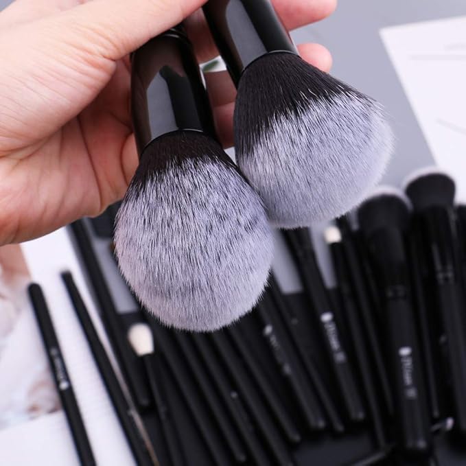 DUcare Professional Makeup Brushes Set 27Pcs Makeup Brush Set Premium Synthetic Kabuki Foundation Blending Face Powder Blush Concealers Eye Shadows Brushes-GlimoraGlow
