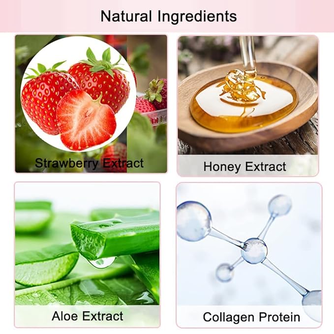 2 Pack Nourishing Lip Balm Honey Pot, Moisturizing Honey & Strawberry Propolis Lip Mask, Hydrating & Prevention Dry and Cracked Lip Scrubs Exfoliator Lip Sleeping Mask Reduces Lip Lines-GlimoraGlow