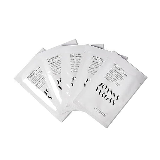 Joanna Vargas Bright Eye Hydrating Mask. Concentrated Ultra-Luxe Bamboo Hydration Sheet Masks Target Dark Circles, Expression Lines and Skin Tone. 5 Sheets (0.35 oz/sheet)-GlimoraGlow