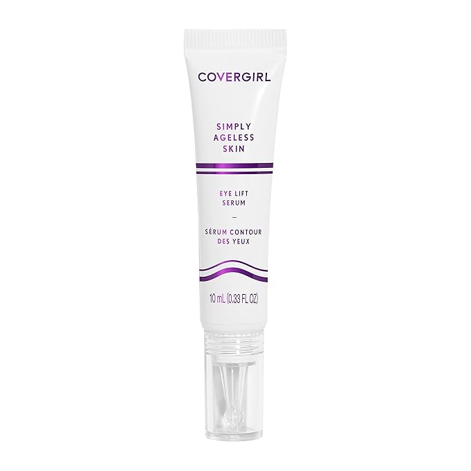 COVERGIRL Simply Ageless Skin Eye Lift Serum, Reduces Wrinkles, 1 Pack, 0.92 Oz ,Serum, Face Serum, Skin Tightening Serum, Anti-Wrinkle Serum, Tighter Skin, Instantly Youthful, Works Well With Makeup-GlimoraGlow