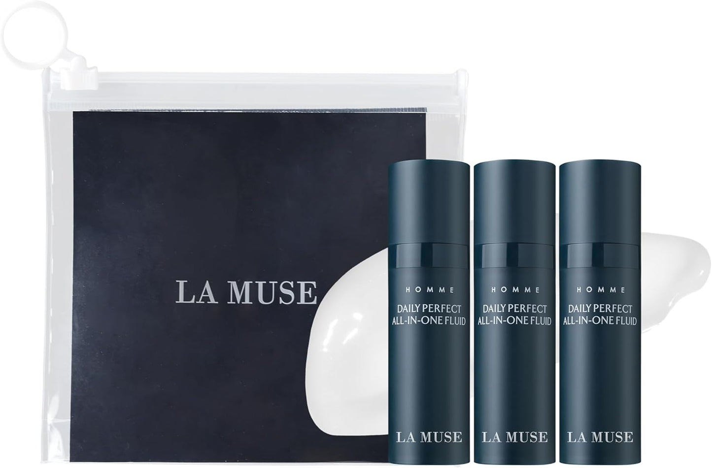 LA MUSE Homme Daily All-in-One Face Moisturizer for Men | 3-in-1 Toner, Lotion, Essence | Lightweight, Hydrating After-Shave Lotion for Oily & Sensitive Skin | Korean Skincare | Travel Size-GlimoraGlow