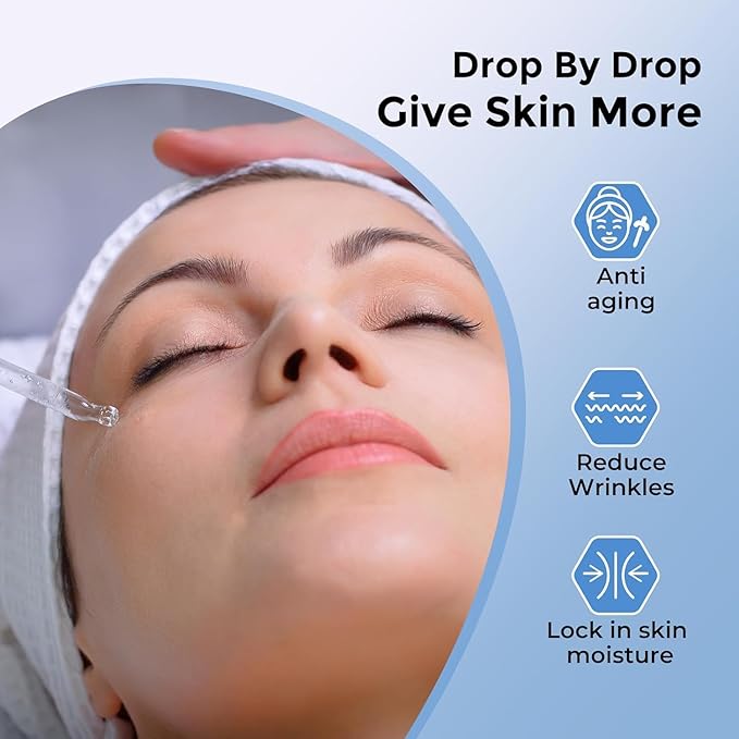 Hyaluronic Acid Serum for Face Anti Aging, Fine Lines, Dark Spots, & Dry Skin - Hydrating Facial Serum - Best Face Serum for Moisturizing and Wrinkle Reducing, 1 fl oz-GlimoraGlow