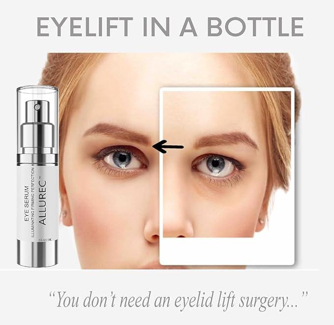 ALLUREC™ Eye Cream Serum: Illuminating Firming Perfection. Best Eye Serum Peptides Cream for Firming Lifting Eyelids Anti- Aging Winkles Bags Dark Circle Puffiness Total Effects.-GlimoraGlow