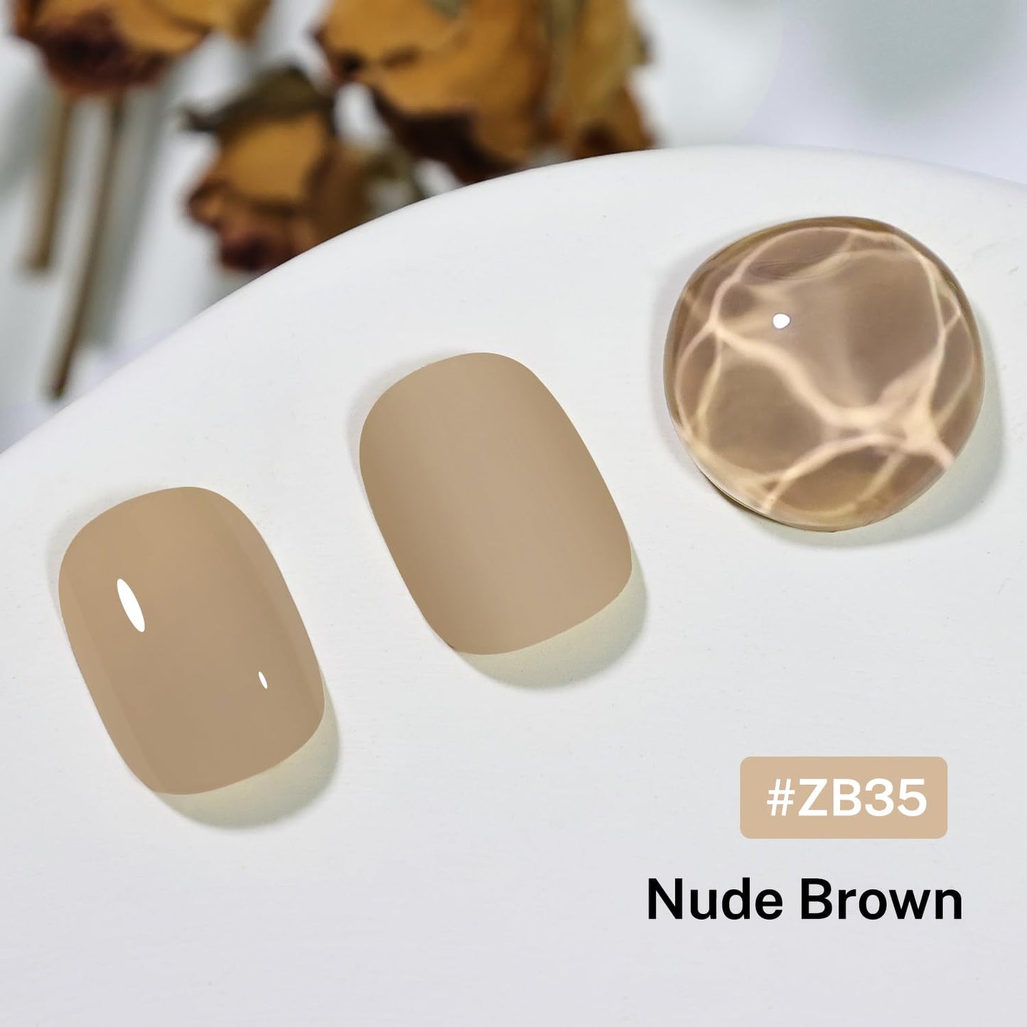 16.5ml Nude Brown Nail Polish Large Volume Quick Drying Nail Polish, Fast Drying and Long Lasting Color Nail Art DIY Home Manicure Gift for Women-GlimoraGlow