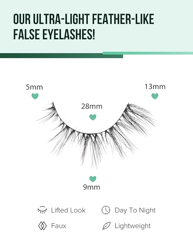 Cat Eye Lashes Natural Fake Lashes Demi Wispies Eyelashes Natural Look Lashes Wispy False Eyelashes Fox Eye Strip Lashes 7 Pairs-GlimoraGlow