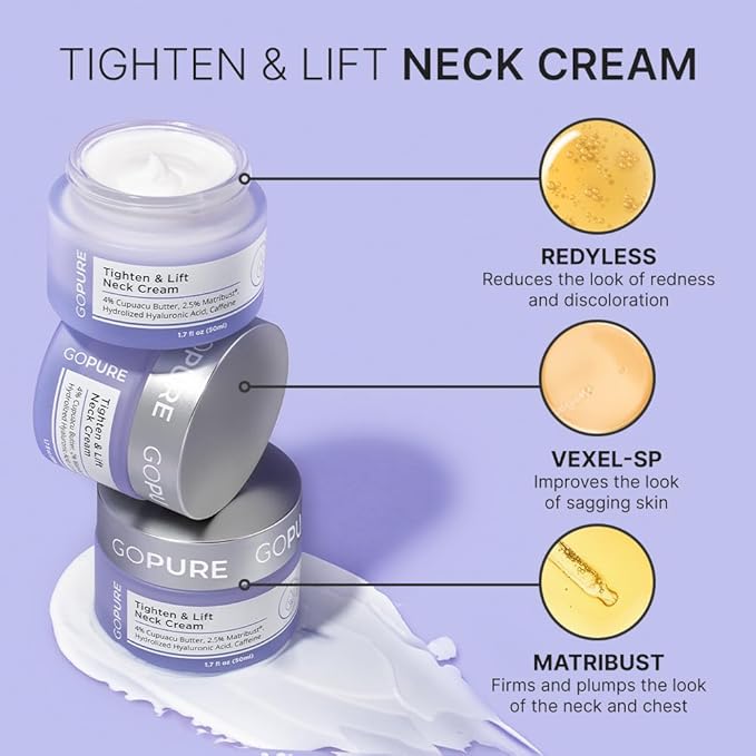 goPure Tighten and Lift Neck Cream - Clinically Tested - Pack of 2-GlimoraGlow