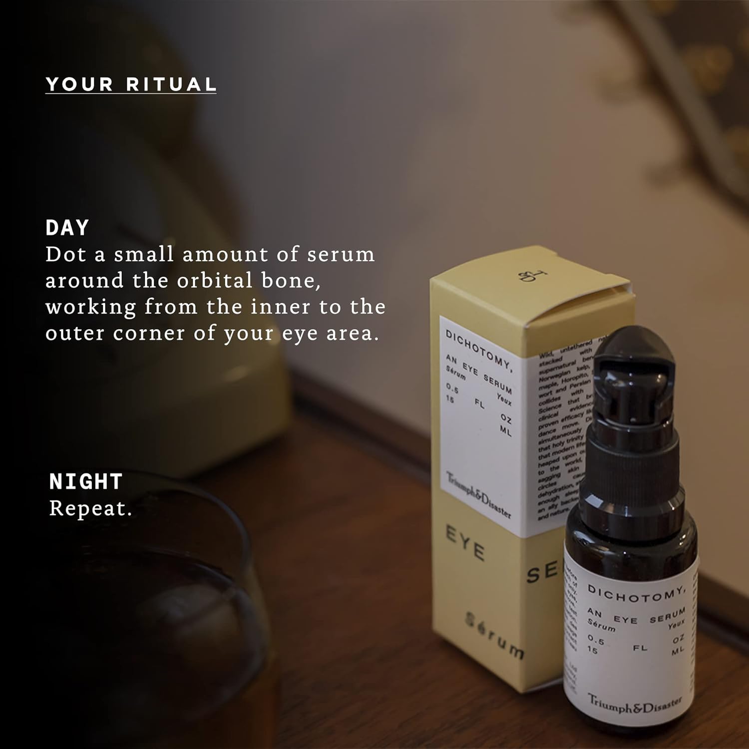 Triumph & Disaster | Dichotomy Eye Serum | Anti-Aging, Targeting Dark Circles, Crows Feet & Puffiness for Men - 0.5 fl oz-GlimoraGlow