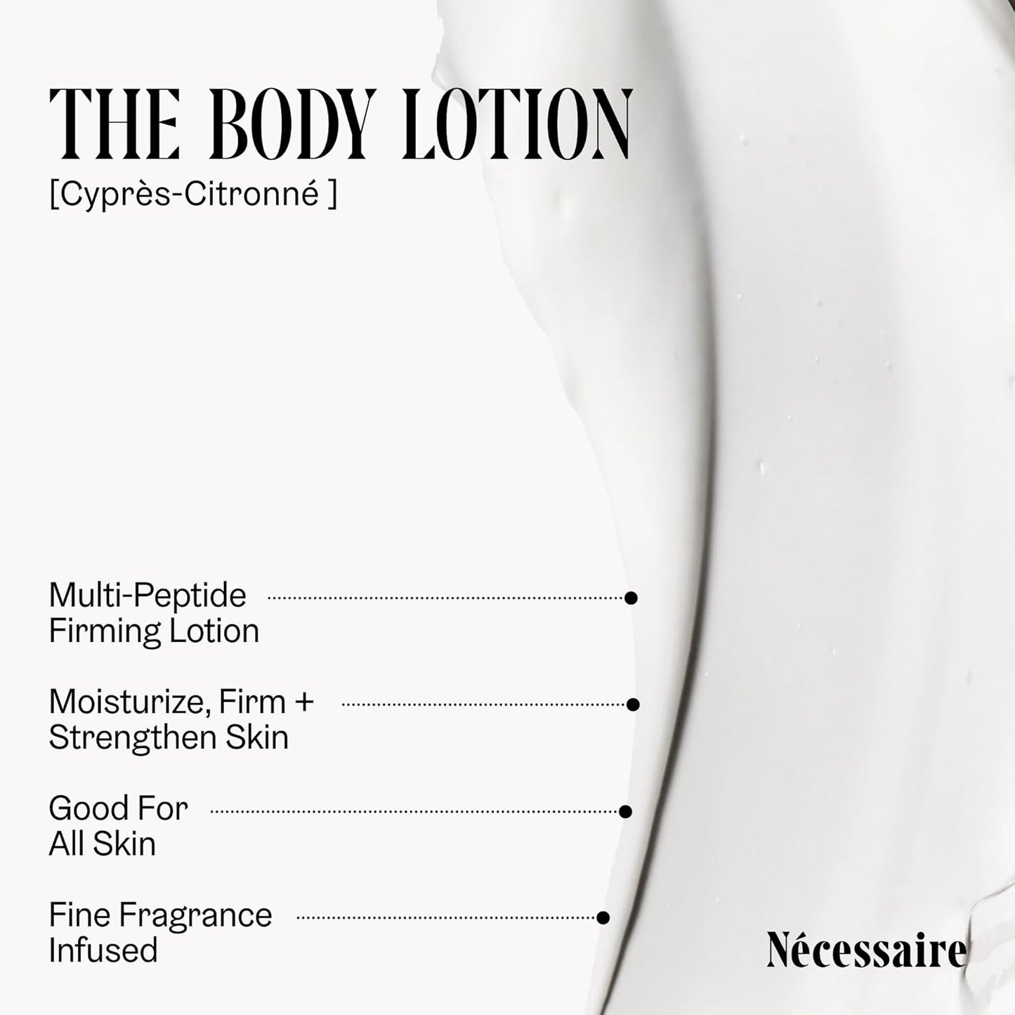 Nécessaire The Body Lotion Cyprès-Citronné – Multi-Peptide Body Moisturizer for Women + Men – Non-Comedogenic Body Lotion with Niacinamide – 450ml/15.2 fl oz-GlimoraGlow
