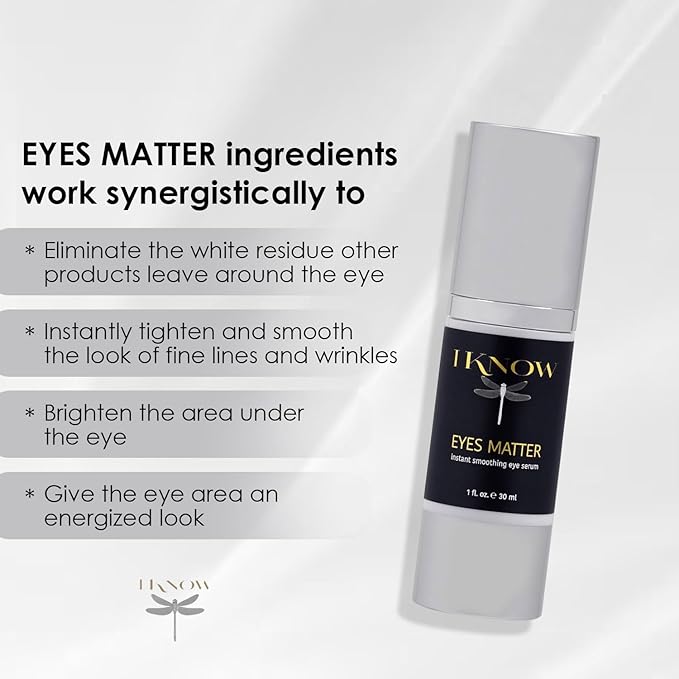 EYES MATTER Instant Smoothing Eye Serum, Rapid Wrinkle Reducer, Rejuvenating, Brightening Treatment for Fine Lines, Puffiness & Dark Circles, (1oz)-GlimoraGlow