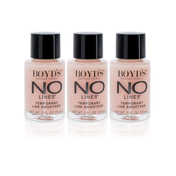 Boyd's Renoir No Lines Temporary Wrinkle Remover- For Forehead, Eyes, Lips, 0.5 fl oz (3-Pack)-GlimoraGlow