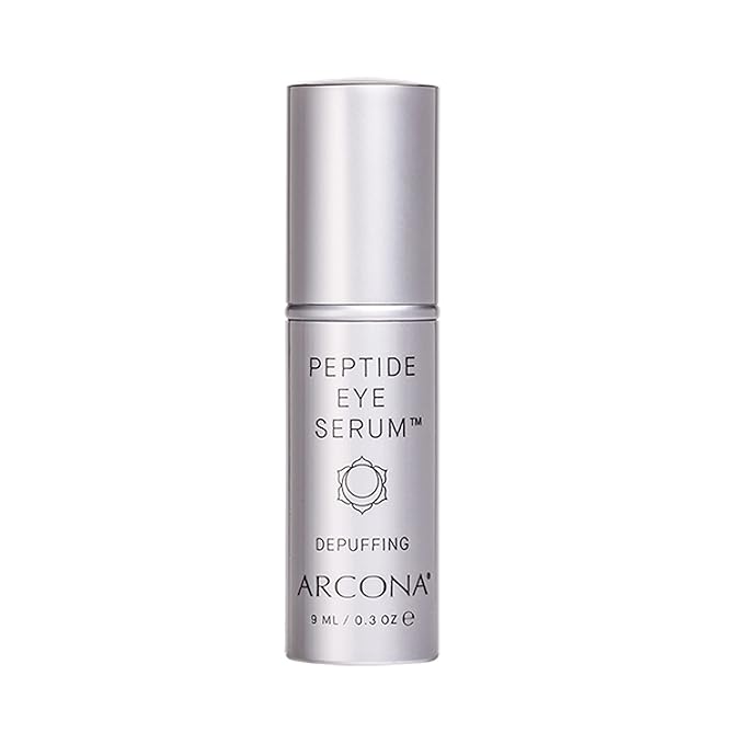 ARCONA Peptide Eye Serum - Coffee Extract Reduces Puffiness, Aloe + Lavender Soothe, Peptides Reduce Fine Lines + Wrinkles .3 oz. Made In The USA-GlimoraGlow