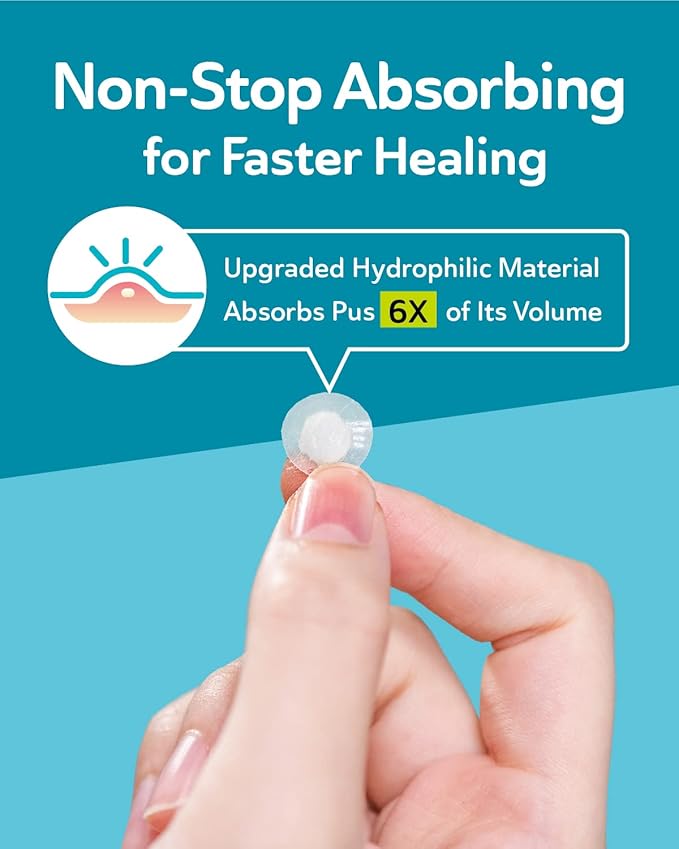 Invisible Salicylic Acid Pimple Patches for Face - Redness Reducing Hydrocolloid Acne Patches, Clear Pimple & Zit Patches for Blind Pimples - Soothing Plus (Clear Patch) (Intensive-36dots-2)-GlimoraGlow