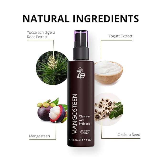 7E Wellness Mangosteen Face Cleanser 4oz, Antioxidant Rich Cleanser Face Wash with Xanthones, Cleanses, Brightens, Protects Skin, Suitable for All Skin Types, Natural Ingredients, Daily Use-GlimoraGlow