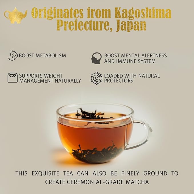 Japanese Sencha Green Tea, Organic Loose Leaf Sencha Tea – Antioxidant & Detox Support – Refreshing Hot or Iced Green Tea – 8 oz Resealable Bag (Makes 100 Cups) – The Elegant Elephant-GlimoraGlow