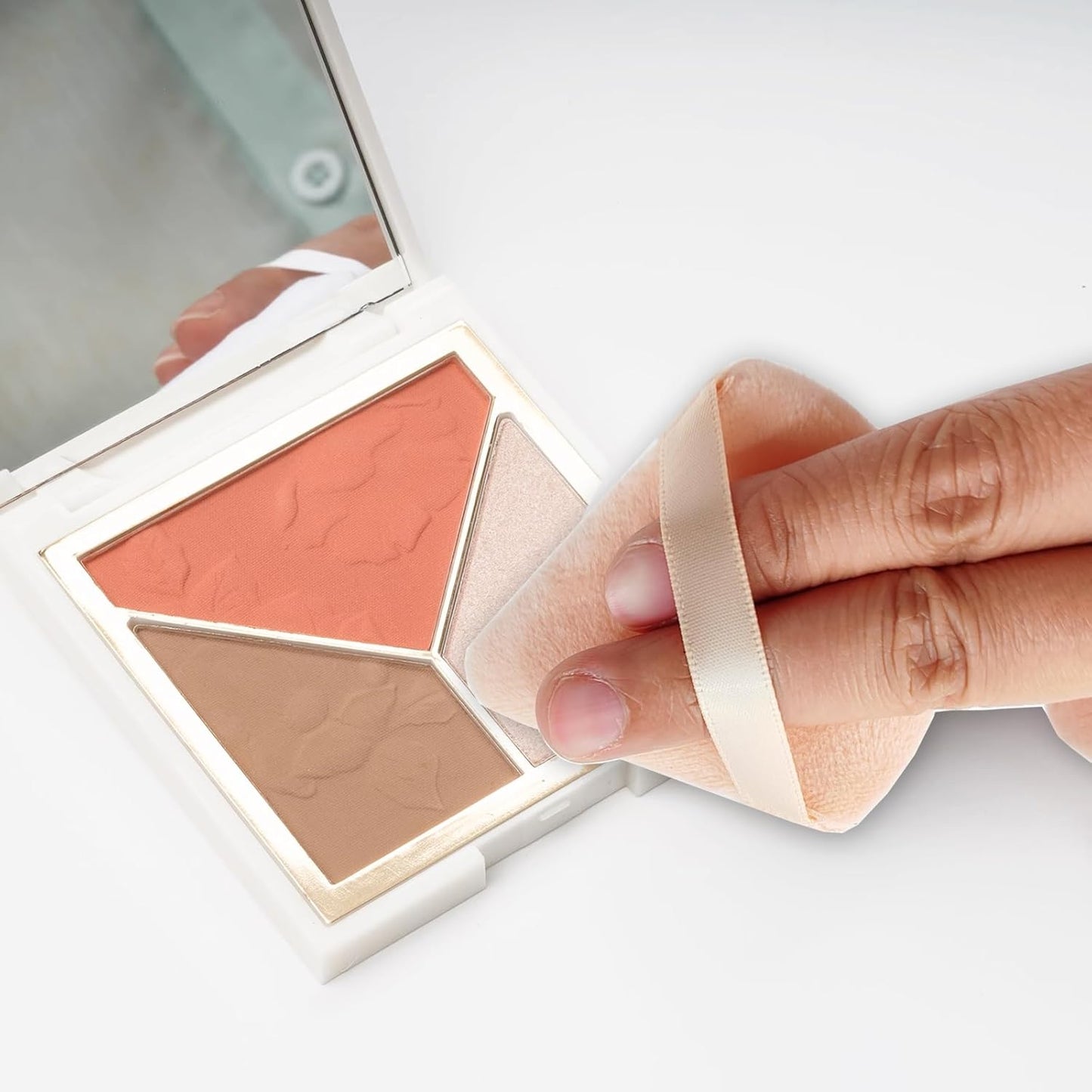 GXXMEI 30PCS Triangle Powder Puff, Setting Powder Puff for Make Up, Face Puff Pads for Loose Powder and Press Powder, Makeup Sponge Powder Applicator for Face and Eye (White, Black, Nude)-GlimoraGlow