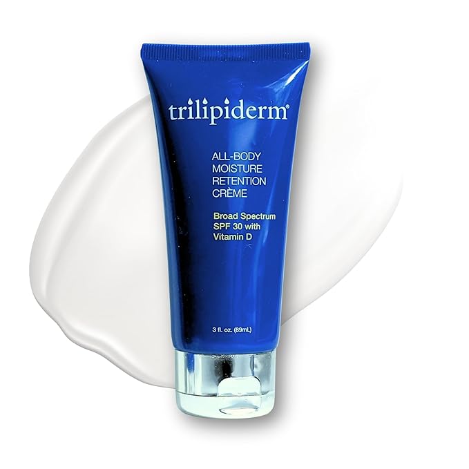 Trilipiderm All-Body Moisture Retention Crème with SPF 30, Vitamin D - 3oz Travel Size Sunscreen-GlimoraGlow