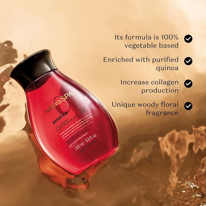 Nativa SPA by O Boticario Plum Body Oil, Enriched with Purified Quinoa Drops to Boost Hydration, 6.8 Ounce-GlimoraGlow