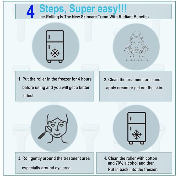 Angel Kiss Ice Roller for Face Eye, Women Gift Idea, Cold Therapy Massager for Reduce Puffiness, Redness, Dark Circles, Tightening Firming, Reduce Wrinkles, Migraine Pain Relief, w/Premium Carry Case-GlimoraGlow