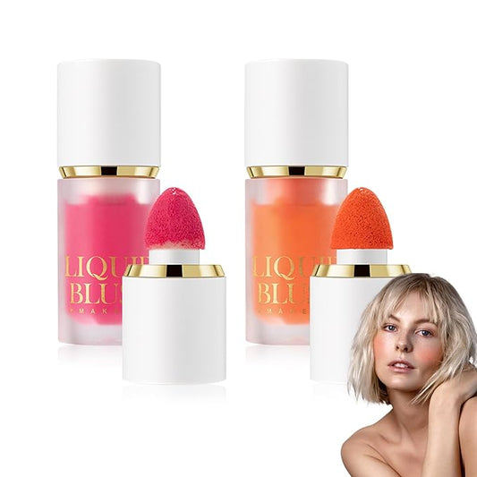 2 Colors Blush Stick,Multi-Use Cream Blush,Waterproofing Highly Pigmented Makeup Stick,Moisturizing Makeup Cream Set A4-GlimoraGlow