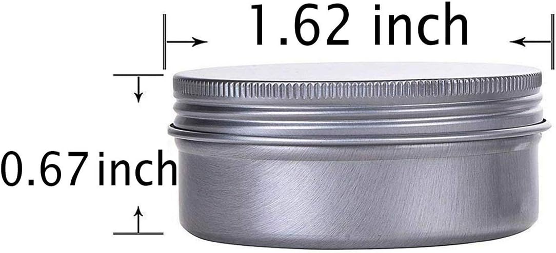 0.5 Ounce Aluminum Tin Jar Refillable Containers 15 ml Aluminum Screw Lid Round Tin Container Bottle for Cosmetic,Lip Balm, Cream, 12 Pack.-GlimoraGlow