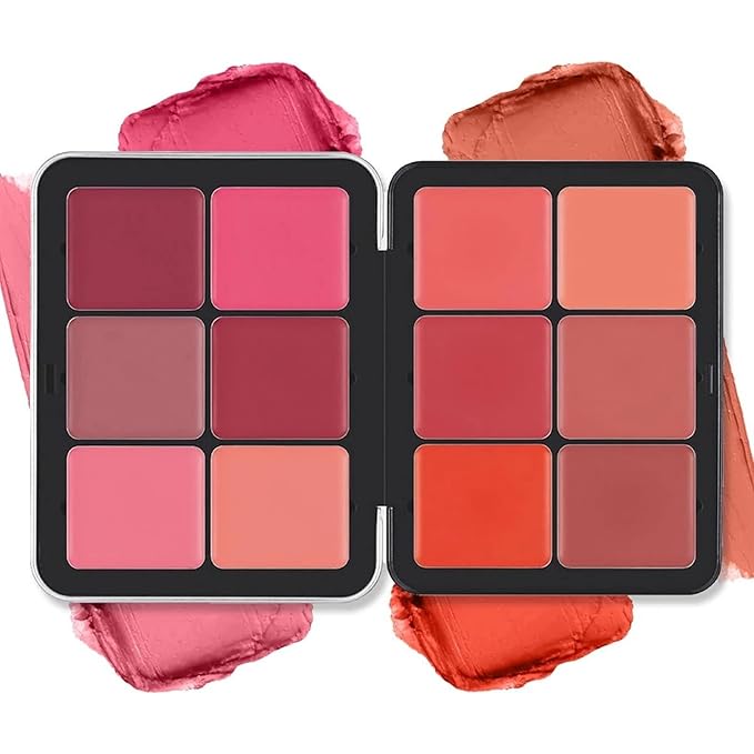 12 Colors Blush Palette,Highlighter Blush Powder Makeup,Long-Wearing,Smudge Proof,Natural-Looking,Blendable Cruelty-Free Matte Finish,Contour and Highlight Blush Palette Face Cosmetics Makeup-GlimoraGlow