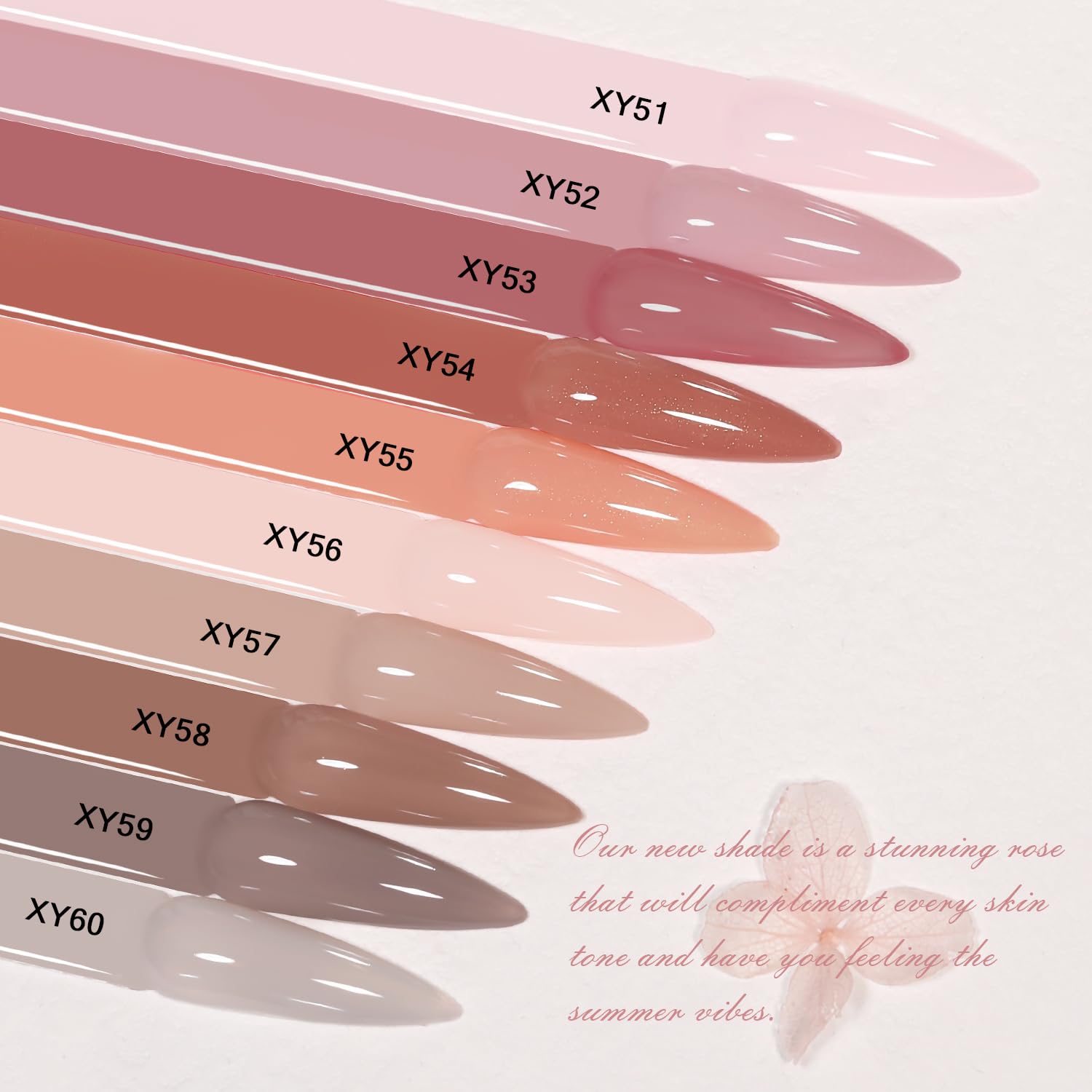 10Pcs Jelly Gel Nail Polish Set Nude Translucent Dark Skin Colors Rose Maple Red Sheer Gel Polish Kit Brown Semi-Transparent Fall Nail Polish Gel UV LED Soak Off Home DIY 7ml-GlimoraGlow