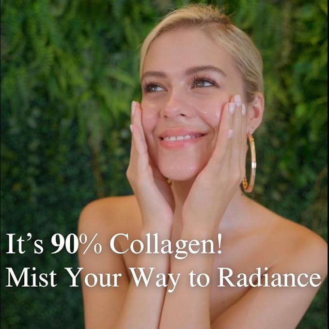 Melting 90% Collagen Essence Mist (2.7 Fl Oz) | Anti Aging, Renew Skin Cells and Protect Skin Barrier with 90% Marine Collagen and TriAqua Mender™-GlimoraGlow