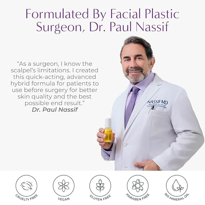 NassifMD Hydro-Screen Hydrating Serum with Hyaluronic Acid & Ceramides – Lightweight, Fast-Absorbing Formula for Smooth, Plump, Moisturized Skin – Ideal for Dry or Sensitive Skin-GlimoraGlow