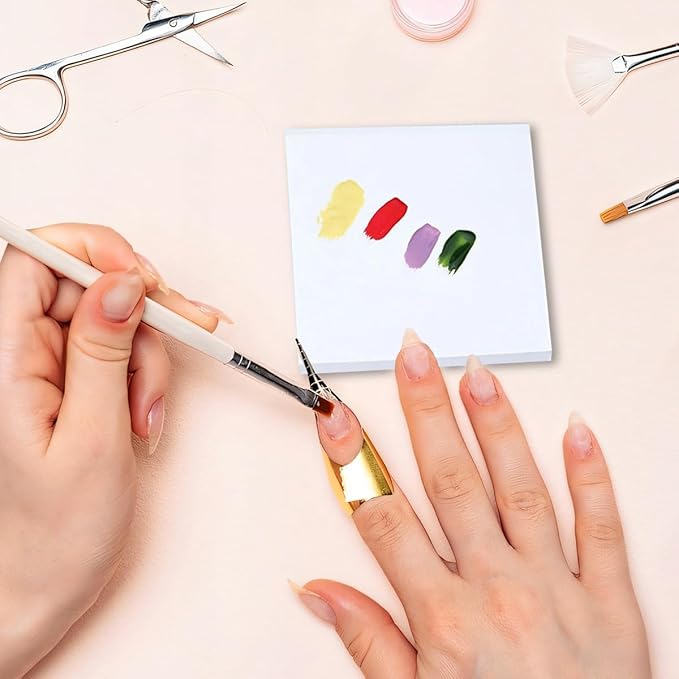 100Pcs Nail Art Polish Palette Paper Disposable Makeup Nail Gel Mixing Palette Papers Portable Waterproof Resin Nail Art Drawing Palette Tool Nail Supplies Home Salon-GlimoraGlow
