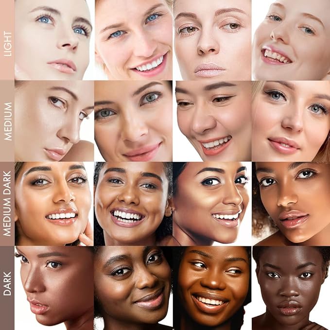 Jerome Alexander My Color Self Adjusting Full Coverage Foundation Makeup with Kabuki Brush (Light)-GlimoraGlow