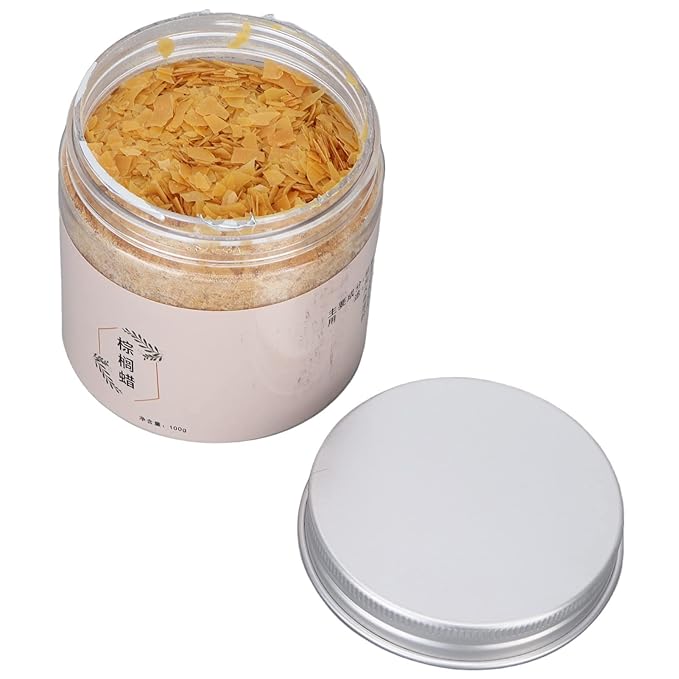 100g Palm Wax Pellets, Carnauba Wax for Lip Balm, Cosmetics DIY Carnauba Wax Material Accessory Lip Balm Making Supplies for Lipstick Lip Balm Making Increase the Melting Point of Lipstick-GlimoraGlow