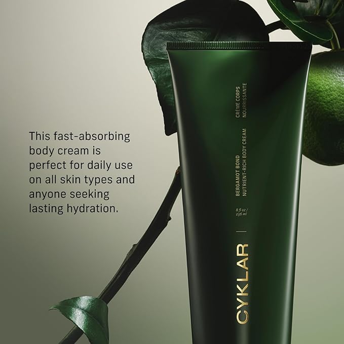 Nutrient Rich Body Cream. Bergamot Bond Nourishing Moisturizer with Niacinamide and Banana Flower Extract. Deep Hydration, Thick Body Lotion, Dry Skin Cream for Women and Men, 8 Fl Oz-GlimoraGlow