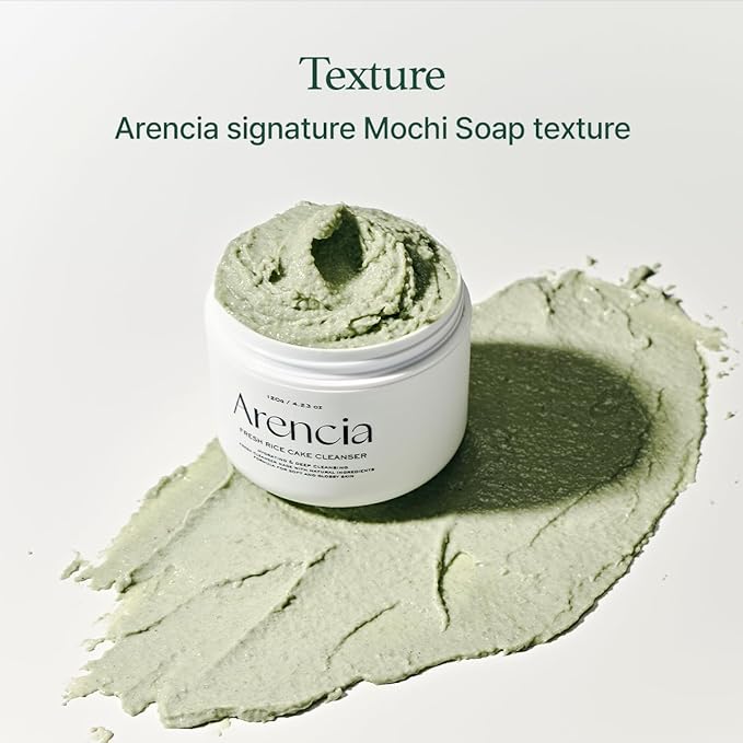 Korean Rice Mochi Face Cleanser - Face Mask, Foaming Cleanser, Gentle Scrub All in One - Deep Cleansing, Moisturizing, Pore Minimizing, Removing Blackhead- with Rice Water & Green Tea, Mugwort-GlimoraGlow