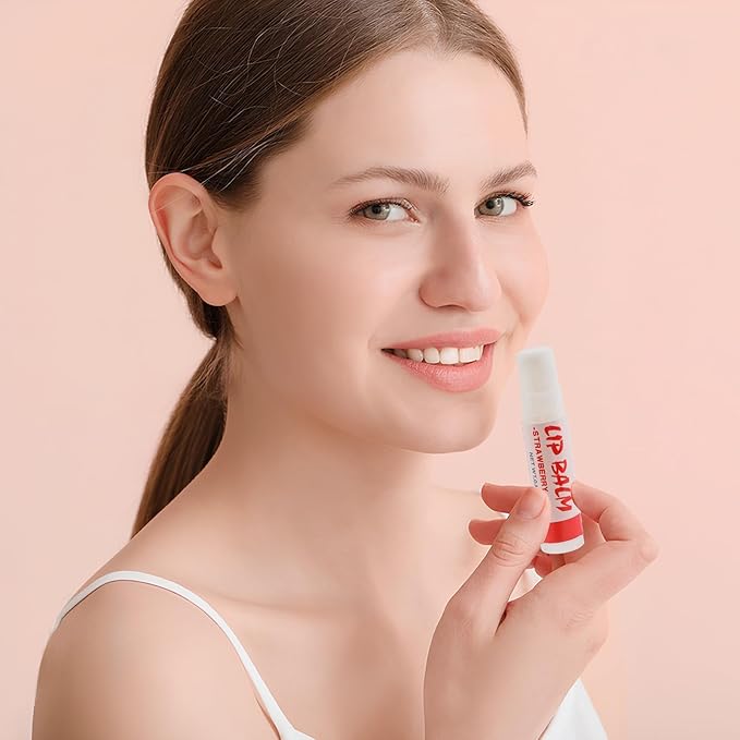 16 Pack Lip Balm, Natural Lip Balm Bulk with Vitamin E and Coconut Oil, Moisturizing Lip Balm for Dry Cracked Lips, Lip Balm for Stocking Stuffers - 8 Flavors-GlimoraGlow