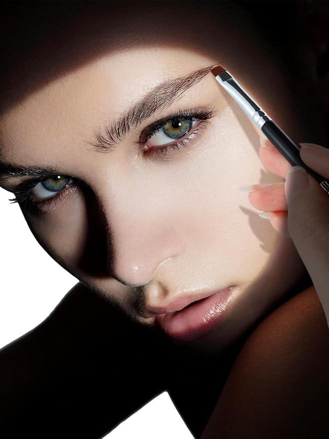 EIGSHOW Flat Eyeliner Brush, Professional Precise Eyebrow Concealer Brush for Sharp Defined, Eye Liner Application with Gel Liquid Cream Powder (E808)-GlimoraGlow