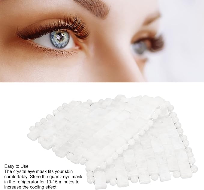 Jade Eye Mask, Jade Stones Eyes Mask White Reduce Puffiness Anti Wrinkle Quartz Sleeping Mask Eye Care Tool-GlimoraGlow