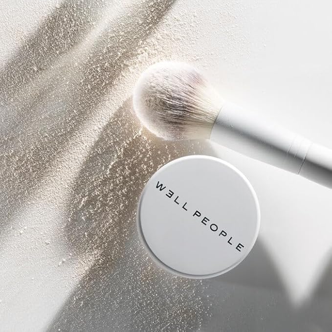 Well People Powder Complexion Brush, Soft & Fluffy Face Makeup Brush For Evenly Applying Loose Powder, Great For Large Areas, Cruelty-free Bristles-GlimoraGlow