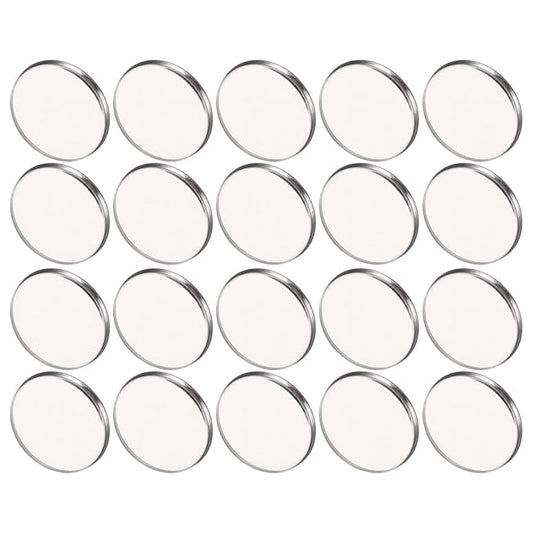20pcs Metal Makeup Eyeshadow Jars Pan Palettes Tin Lipstick Foundation Single Holder Watercolor Eye Tray Steel Round Blush Pans Magnetic Cosmetic Plate Empty Pigment for-GlimoraGlow