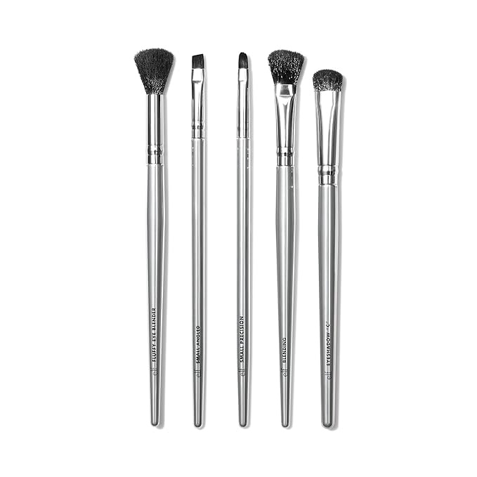 e.l.f. Smoky Eye Brush Kit, 5-Piece Makeup Brush Kit For Creating A Smoky Eye Look, Apply & Blend Eyeshadow, Vegan & Cruelty-Free-GlimoraGlow