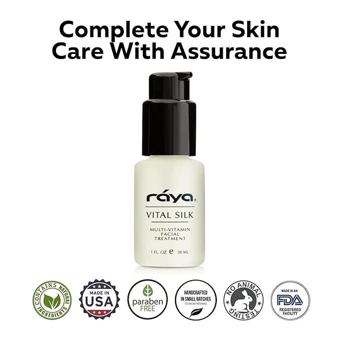 RAYA Vital Silk Serum (509) | Multi-Vitamin Facial Treatment for All Non-Sensitive Skin Beginning to show signs of Age | Softens and Smooths Complexion | Protects From Environmental Damage-GlimoraGlow