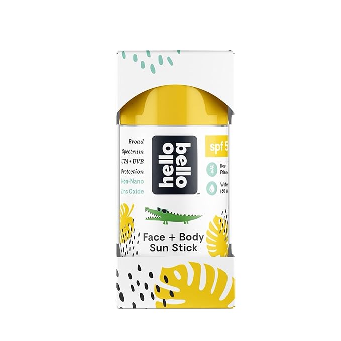 Hello Bello Mineral SPF 50 Face & Body Sunscreen Stick, Water Resistant and Reef Friendly Roll On Sun Protection, 1oz-GlimoraGlow