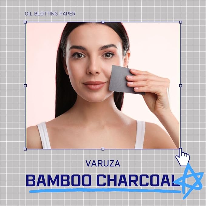 [600 Counts Refills Only] Natural Bamboo Charcoal Oil Blotting Sheets for Face with Mirror Case and Refills-GlimoraGlow