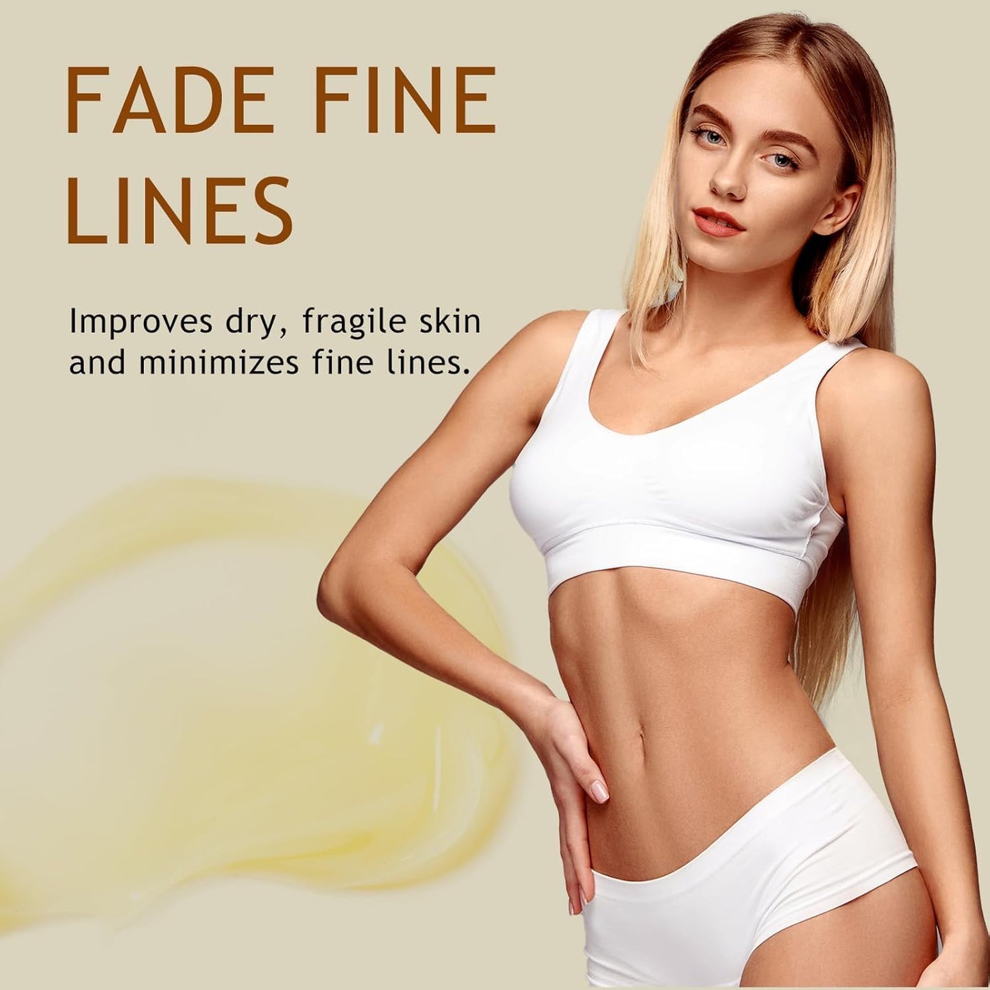 B Flat Belly Firming Cream - Stretch Mark Treatment - Clean and Gentle Belly Cream - Skin Tightening Cream for Cellulite for Stomach Mark & Thighs & Butt, Moisturizing Lifting Body Lotion-GlimoraGlow