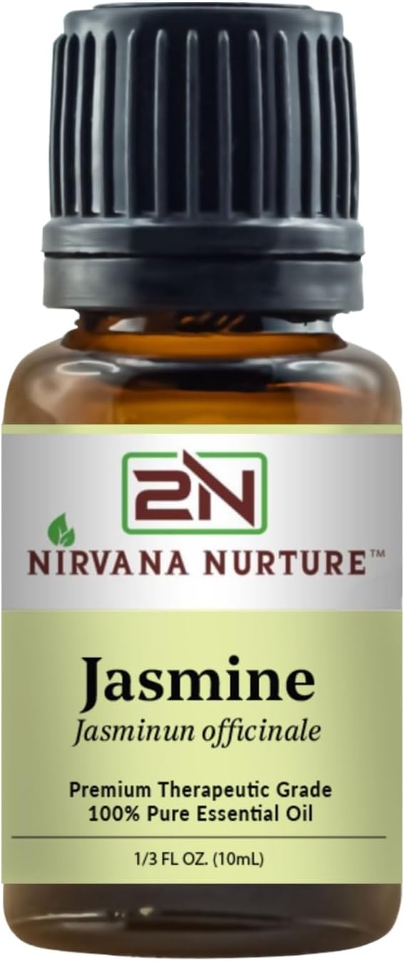 Jasmine Essential Oil 100% Pure Premium Therapeutic Grade, Undiluted - Aromatherapy Diffuser for Calm and Relaxation, Skin Care, Hair Care-GlimoraGlow