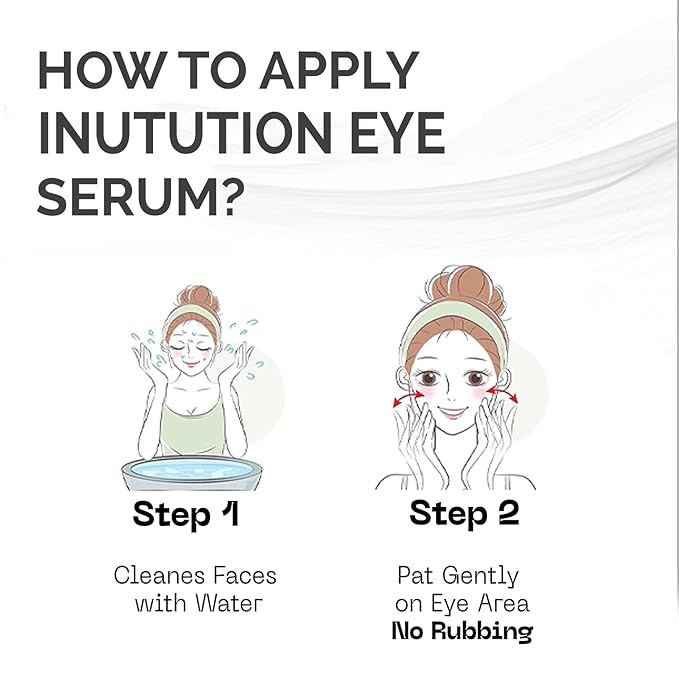 Intuition Eye Serum | Vitamin E, Cucumber Seed Oil And Hyaluronic Acid | Eye Serum for Wrinkles, Finelines and Dark Spots | Best Eye Serum For All Skin Types (30 ML)-GlimoraGlow