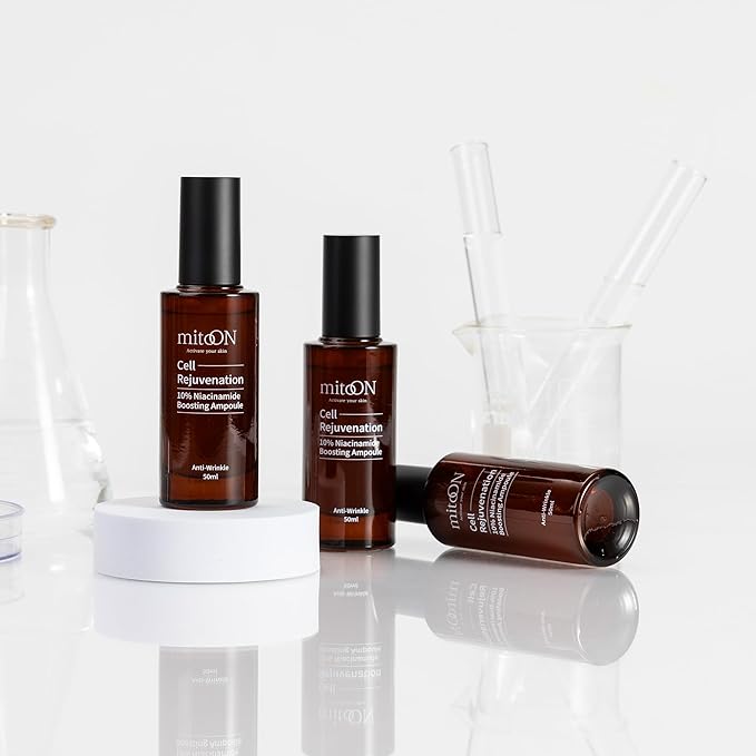 Mito-on Cell Rejuvenation Anti-Aging Serum, 50ml / 1.69 fl.oz –10% Niacinamide, Vitamin B3 and Antioxidants, Centella + EGF for Anti-Aging, Wrinkle Reduction, Pore minimization, Korean Skin Care-GlimoraGlow