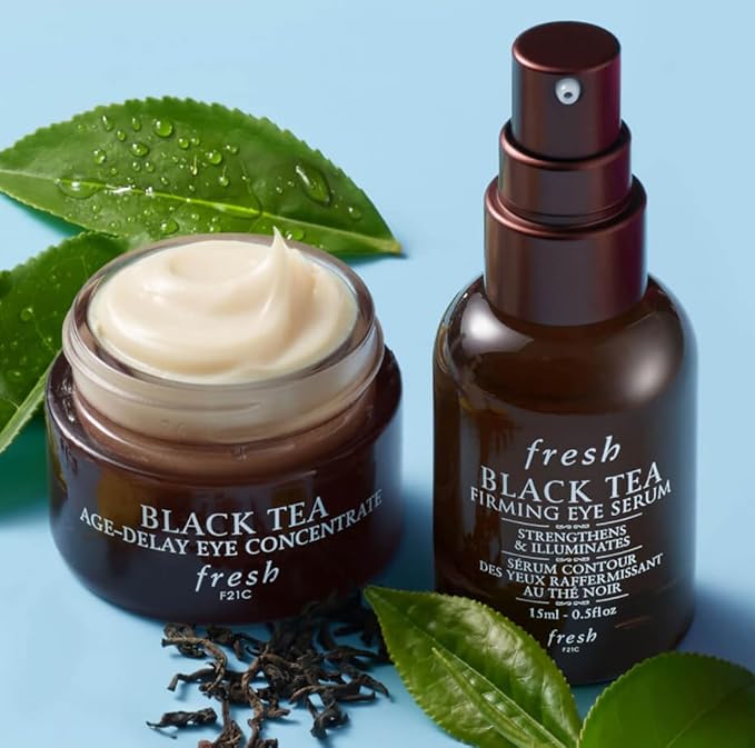 Black Tea Age-Delay Eye Concentrate Cream and Firming Eye Serum .5oz / 15mL-GlimoraGlow