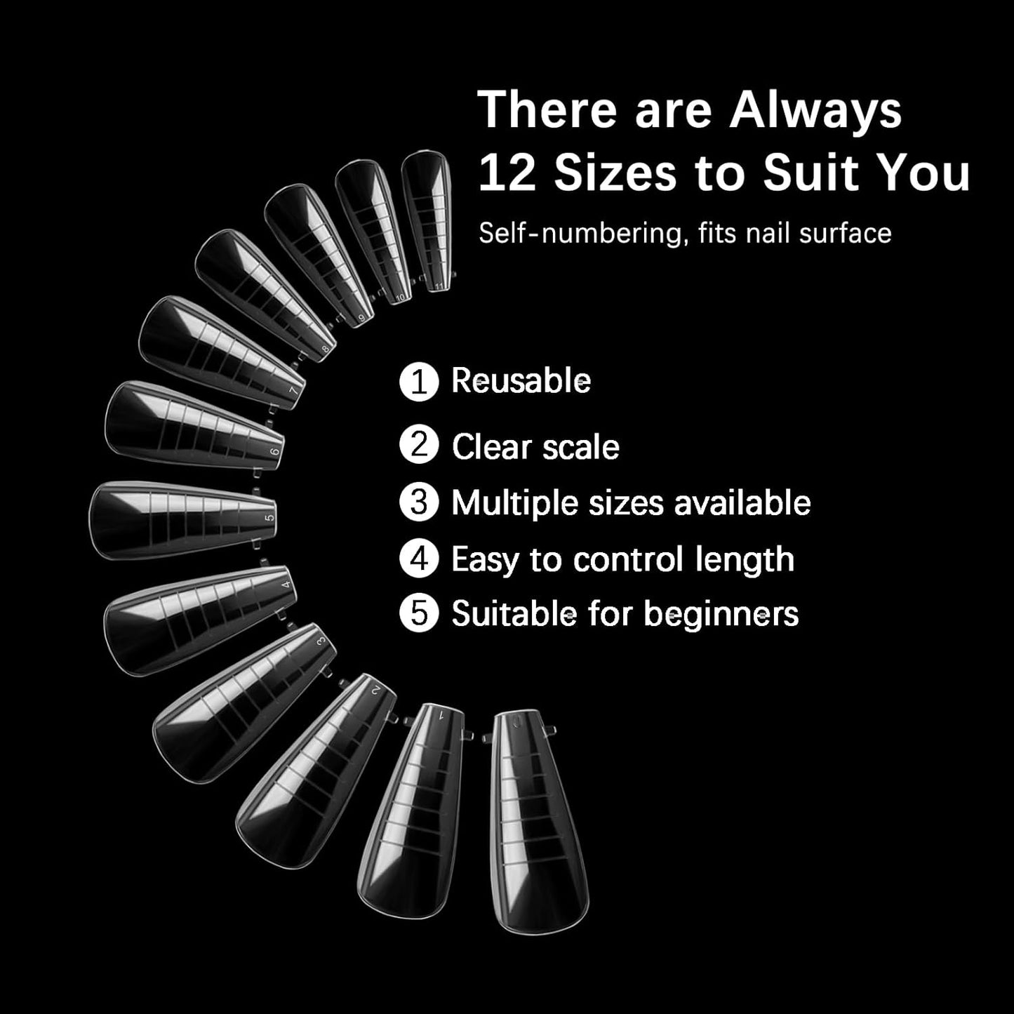 120 Pcs Poly Extension Gel Dual Nail Forms and Molds - Ballet Coffin Nail Forms Set for Gel Manicure DIY at Home-GlimoraGlow