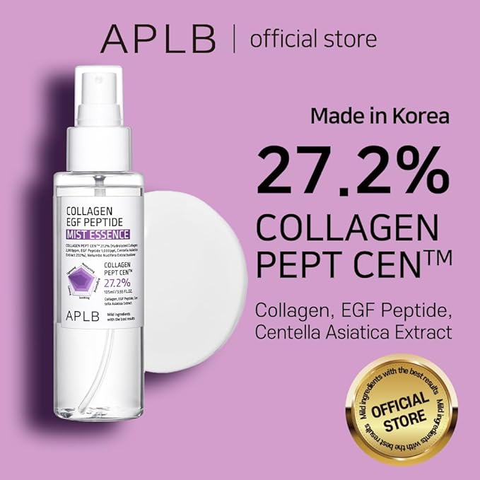 APLB Collagen EGF Peptide Mist Essence | COLLAGEN PEPT CEN™ 27.2% 3.55 FL.OZ/Korean Skincare, Elasticity care, Replenishing moisture, Revitalize for gentle and improve skin texture-GlimoraGlow