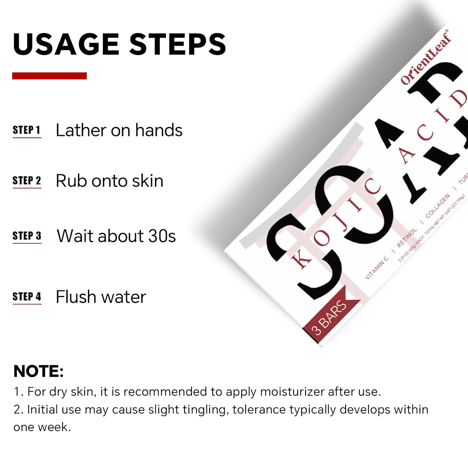 Kojic Acid Soap, Turmeric Soap Bar for Dark Spots, Fresh Citurs Scent, Gentle for Face and Body Wash with Vitamin C, Shea Butter, Retinol, Olive Oil, Collagen (3 PACK)-GlimoraGlow